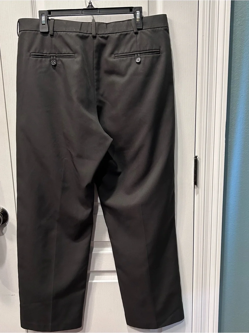 Lot Of 2 Men’s Van Heusen Charcoal Gray Flat Front Dress Pants Size 36x30